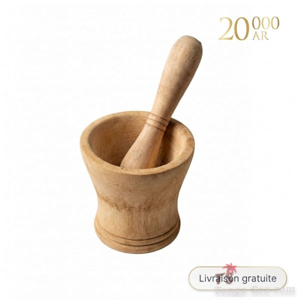 ✨ mortier & pilon en bois naturel ✨
