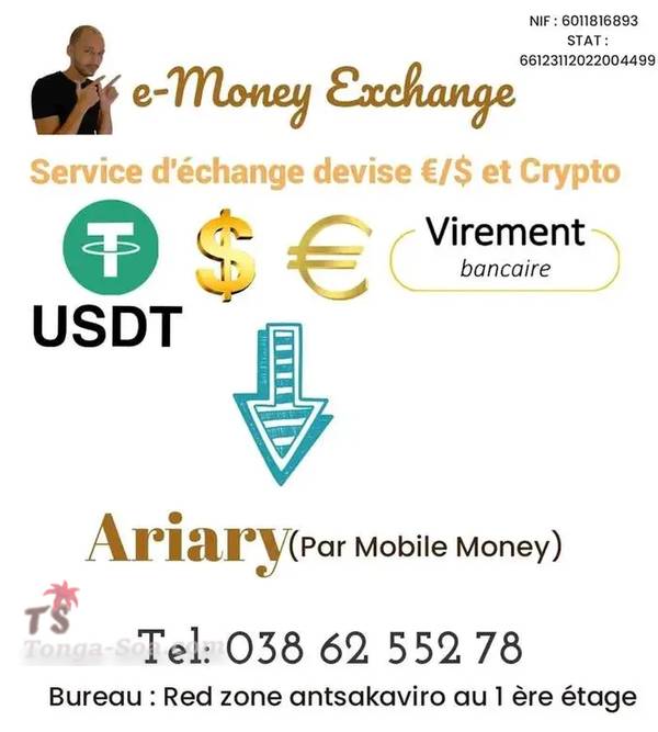 'échange du devise € ou $ en ariary à madagascar