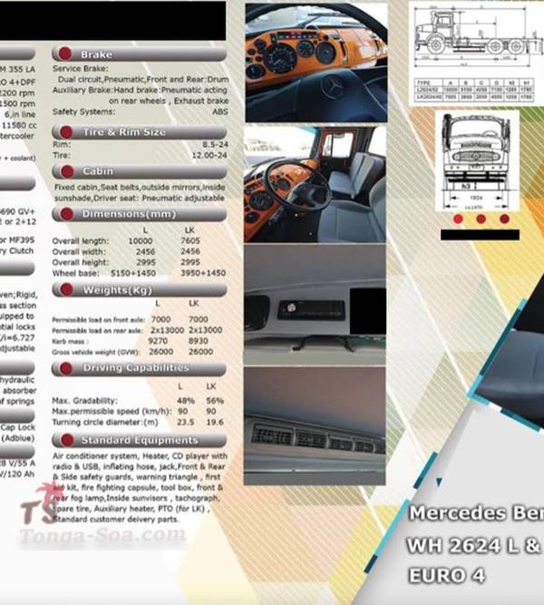 Mercedes 2624 6x4 turbo 1924 4x2 turbo châssis nue l ou lk 2023 1...